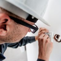 Electrician at work