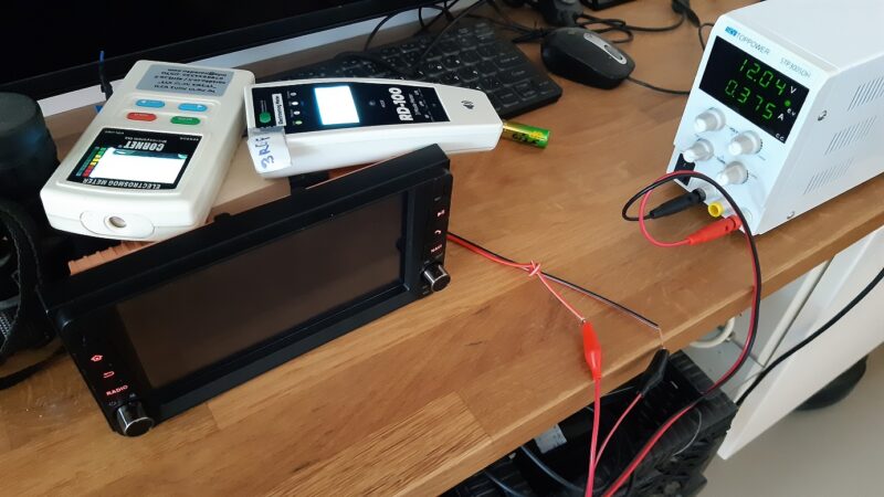 Measuring the RF from the multimedia system at home