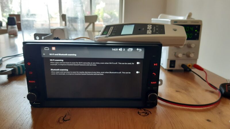 WIFI and BT scanning turned off on the setup ...not enough